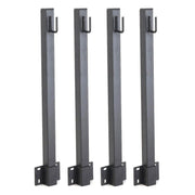 Korte metalen palen voor lichtsnoer - set a 4 stuks