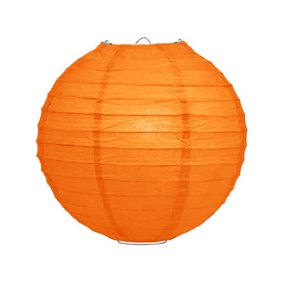 Oranje lampion rijstpapier 35 cm