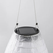 Ovale witte solar lampion 40 cm