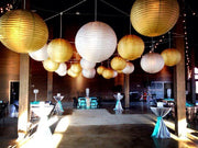 Gouden lampion rijstpapier 50 cm