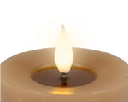 Set 3 LED-Kaarsen bruin met afstandsbediening