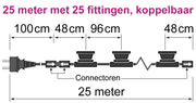 Koppelbare prikkabel zonder lampen