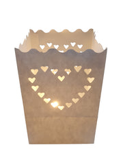 Candlebag Hartjes midi - 10 kleine kaarszakjes