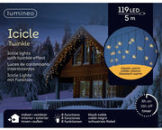 Lumineo ijspegel kerstverlichting 5 meter - 119 leds