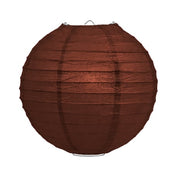 Bruine lampion rijstpapier 35 cm
