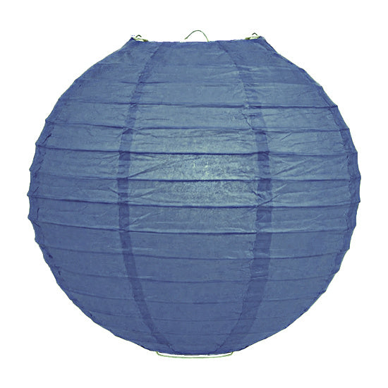 Donkerblauwe lampion rijstpapier 50 cm