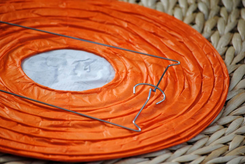 Oranje lampion rijstpapier 50 cm