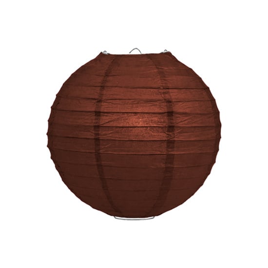 Bruine lampion rijstpapier 20 cm