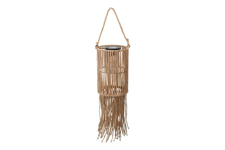 Boho hanglamp op zonne-energie cilindervorm
