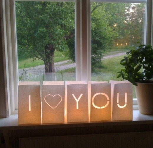 Candle bag woord set I ( LOVE ) YOU