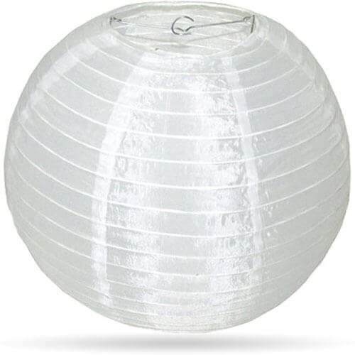 Witte nylon buitenlampion 35 cm