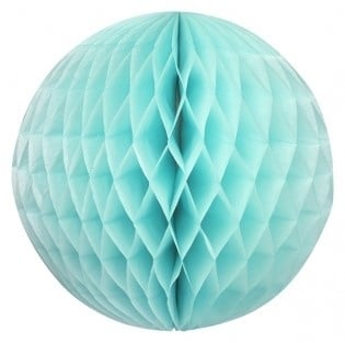 Honeycomb bollen Turquoise - 32 cm