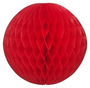 Honeycomb bollen Rood - 32 cm