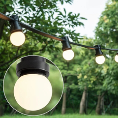 Melk witte kap warm wit 2650K - 1 Watt