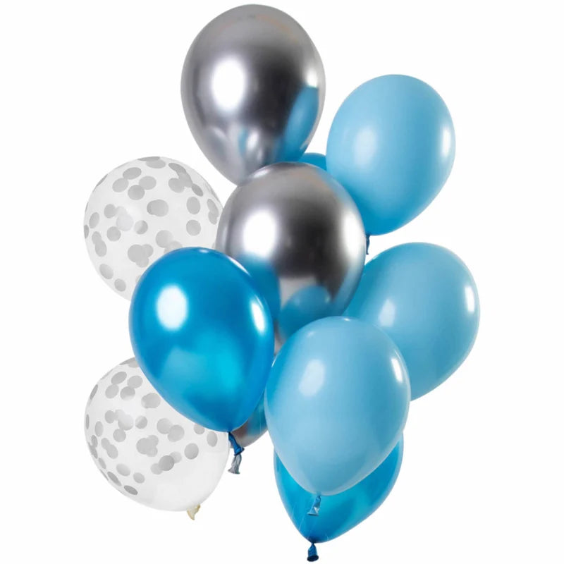 Ballonnen set Aquamarine 12 stuks