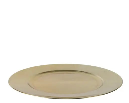 Decoratiebord voor kaarsen goud - 33 cm