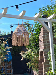 Countryield hanglamp met jute franjes 