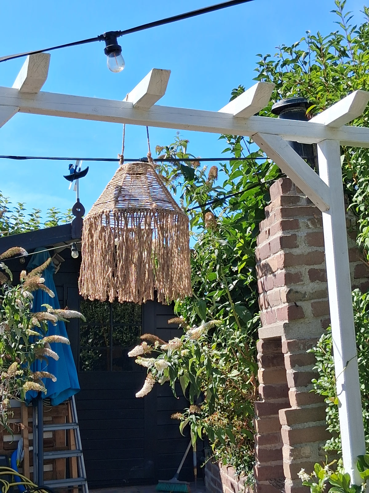 Countryield hanglamp met jute franjes 