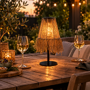 Solar tafellamp jute franjes voor buiten - Onodia