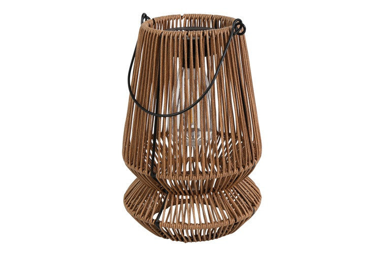 Rotan windlicht op zonne-energie