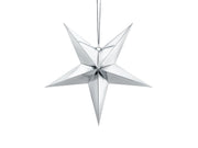 Kerstster zilver van papier - 45 cm
