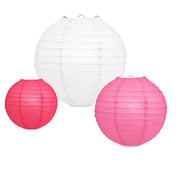 Lampionpakket 10 stuks - Fuchsia, roze en witte lampionnen