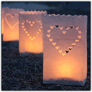 Candle bag Hartjes - 10 grote kaarszakken