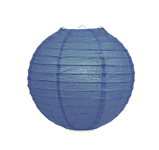 Donkerblauwe lampion rijstpapier 20 cm