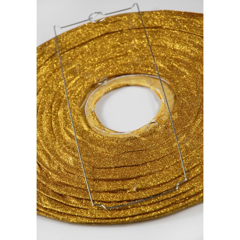 Glitter lampion goud 25 cm