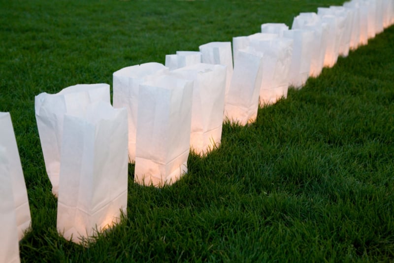 Candle bag blanco Neutraal - 10 grote kaarsenzakken