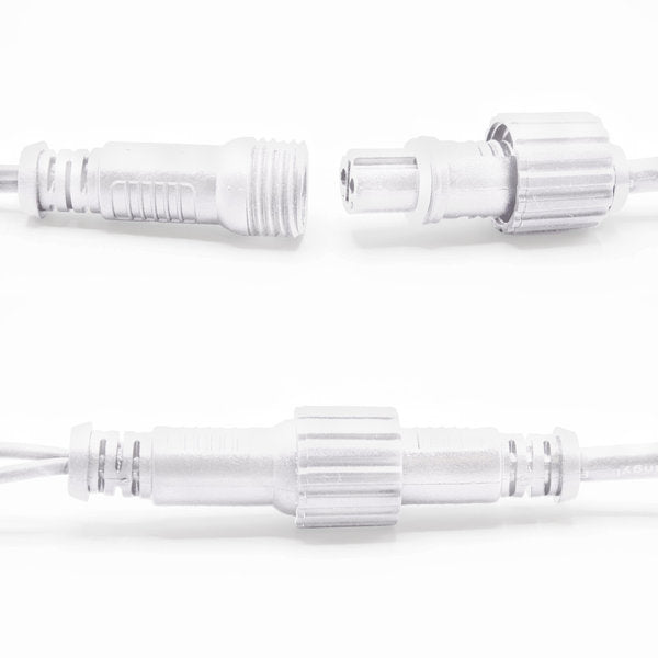 waterdicht connector inplug systeem voor ijspegelverlichting witte snoeren