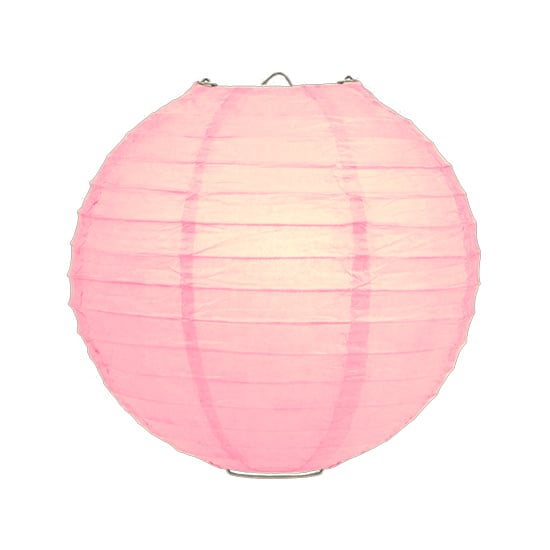 Zacht roze lampion rijstpapier 35 cm