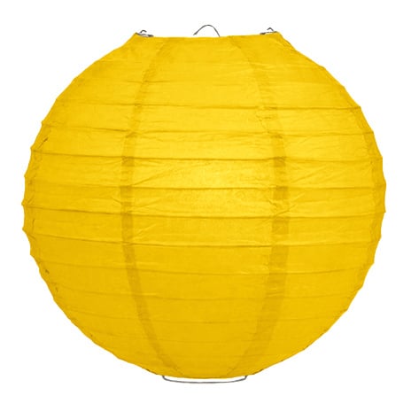 Gele lampion rijstpapier 50 cm