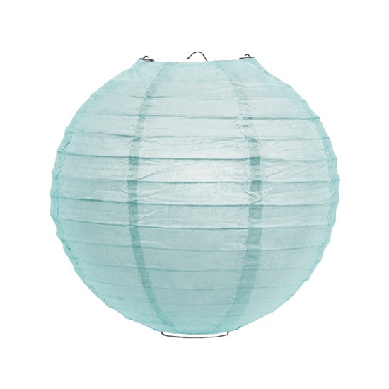 Zachtblauwe lampion rijstpapier 35 cm