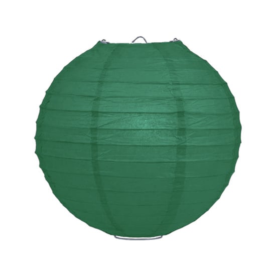 Donkergroene lampion rijstpapier 35 cm
