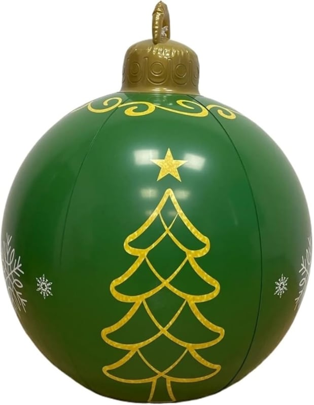 Grote opblaasbare kerstbal 60 cm - Kerstboom