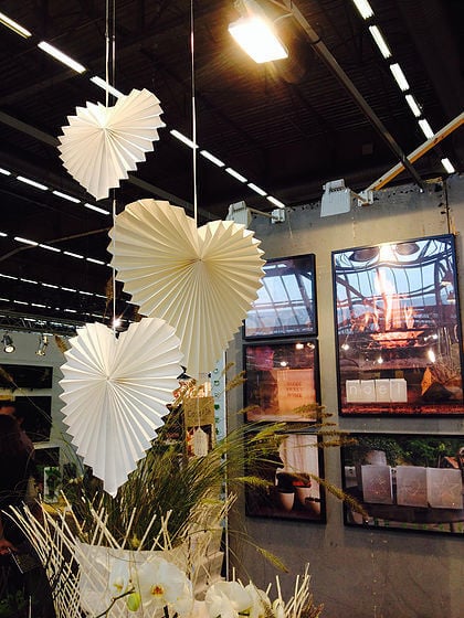 Witte decoratie hart plisse papier 30 cm