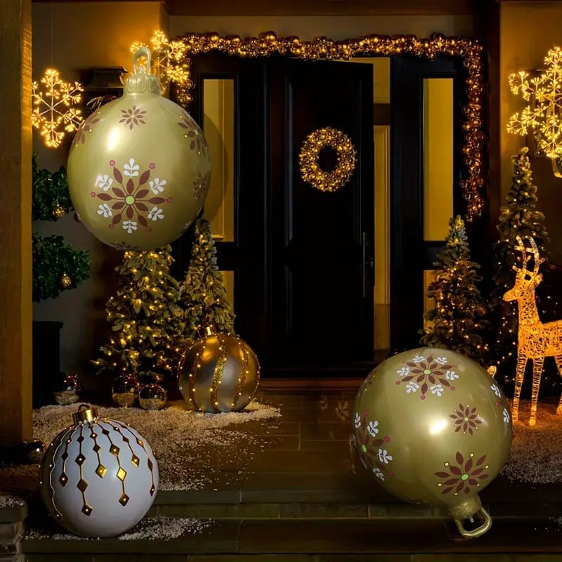 Grote kerstbal goud 60 cm - Versieringen