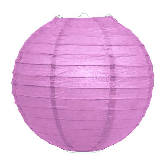 Lila lampion rijstpapier 50 cm
