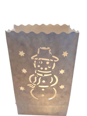 Candlebag Sneeuwpop - 10 kleine kaarsenzakjes