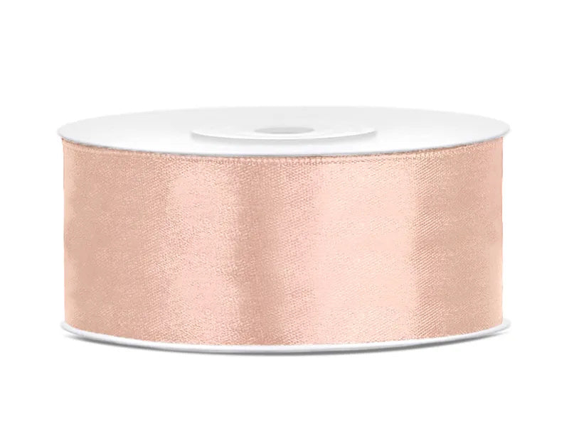 Rol satijnlint light peach - 25 meter