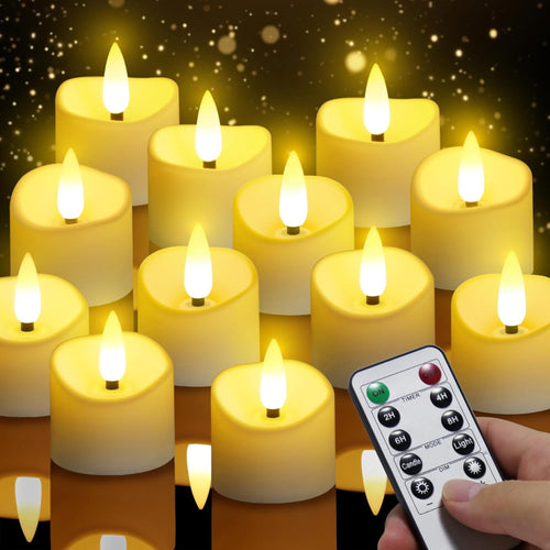 10 Led kaarsjes met afstandsbediening + timer