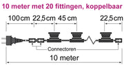 Koppelbare prikkabel zonder lampen
