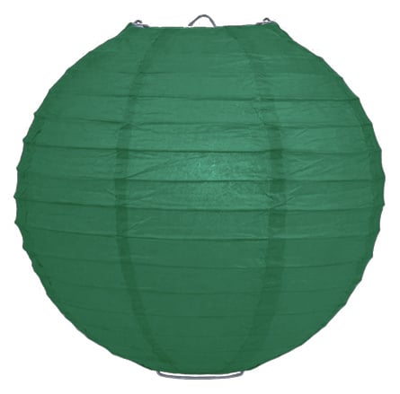 Donkergroene lampion rijstpapier 50 cm