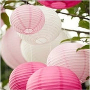 Lampionpakket 35 stuks - Fuchsia, roze en witte papieren lampionnen