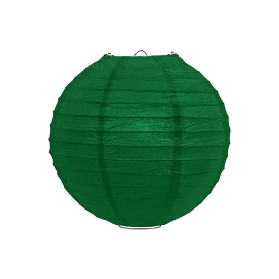 Donkergroene lampion rijstpapier 20 cm