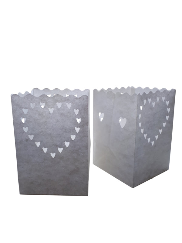 Candlebag Hartjes midi - 10 kleine kaarszakjes