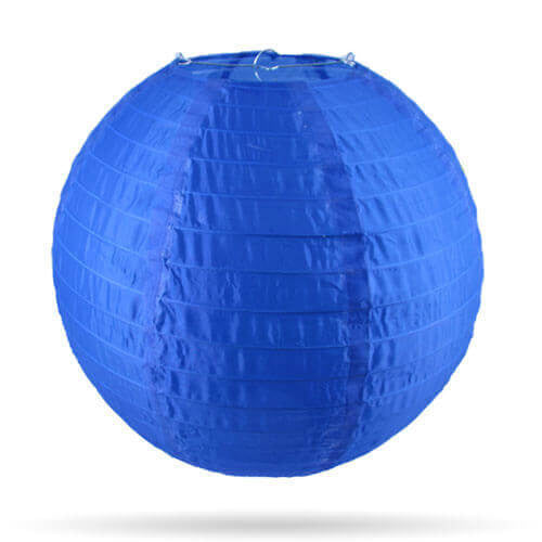 Donkerblauwe buitenlampion - 25 cm - weerbestendig nylon