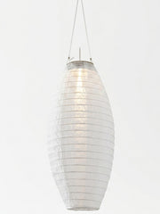 Ovale witte solar lampion 40 cm