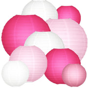 Lampionnenpakket 60 stuks - Roze en wit